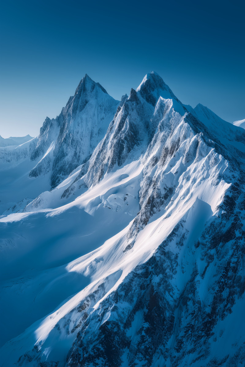 Die Berge ruhen im Atem des Winters, es ist ein Ort jenseits der Zeit