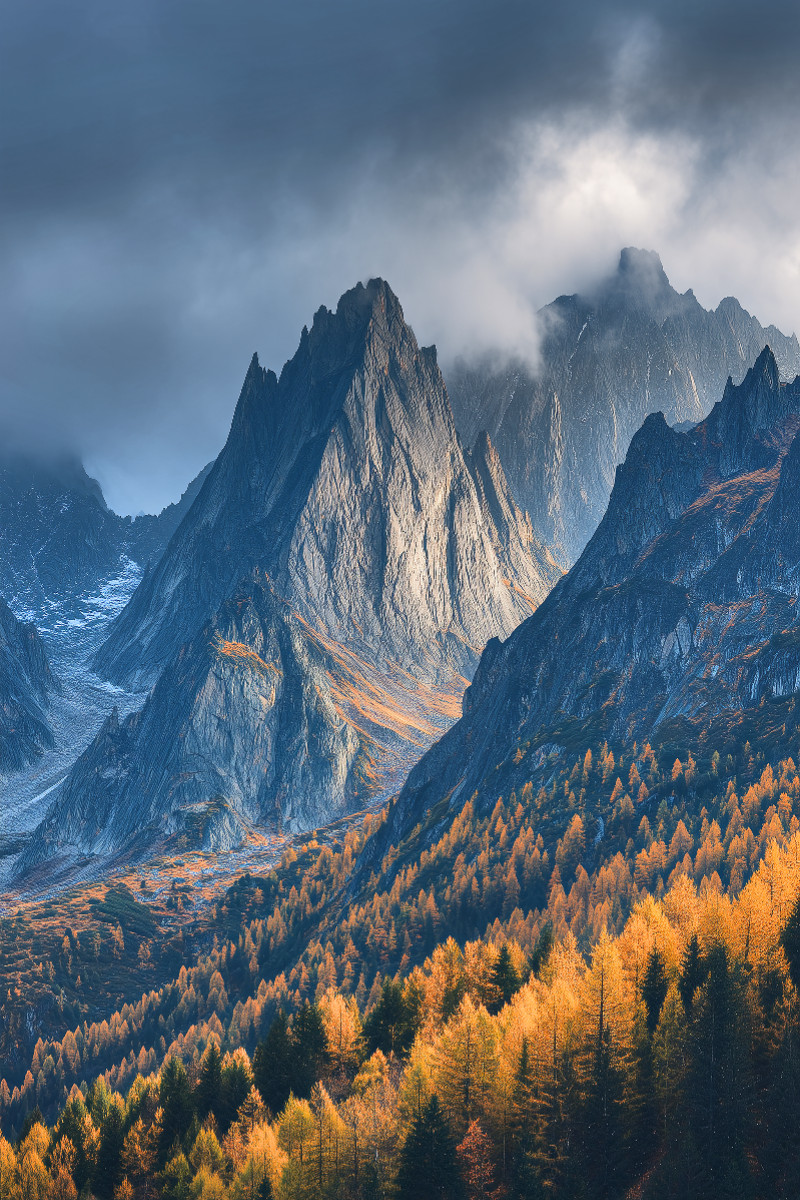 Goldenes Licht segnet die Erde der Berge