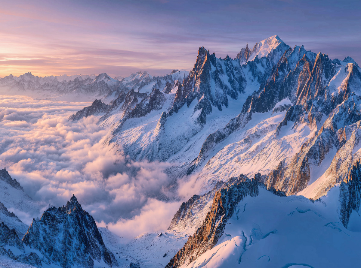 Wo Stille aus Schnee geboren wird und die Berge ihr ewiges Lied singen