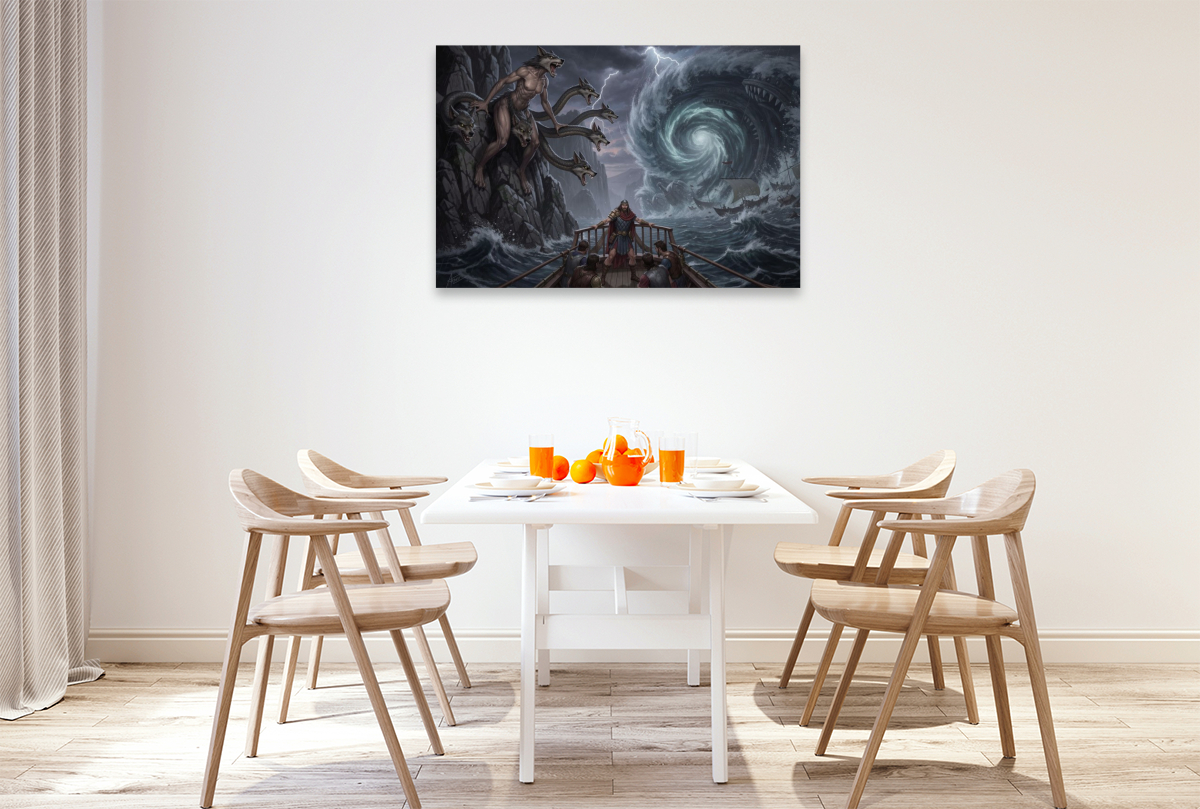 Odysseus Zwischen Skylla und Charybdis