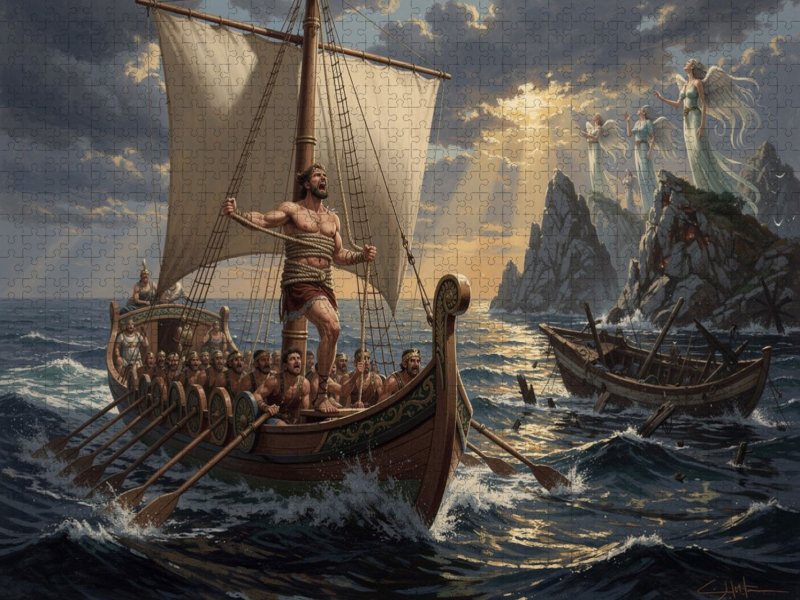 Odysseus widersteht den Sirenen