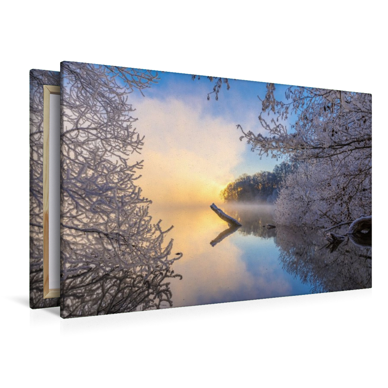 Raureif, Nebel und Morgenlicht am Tiefer See