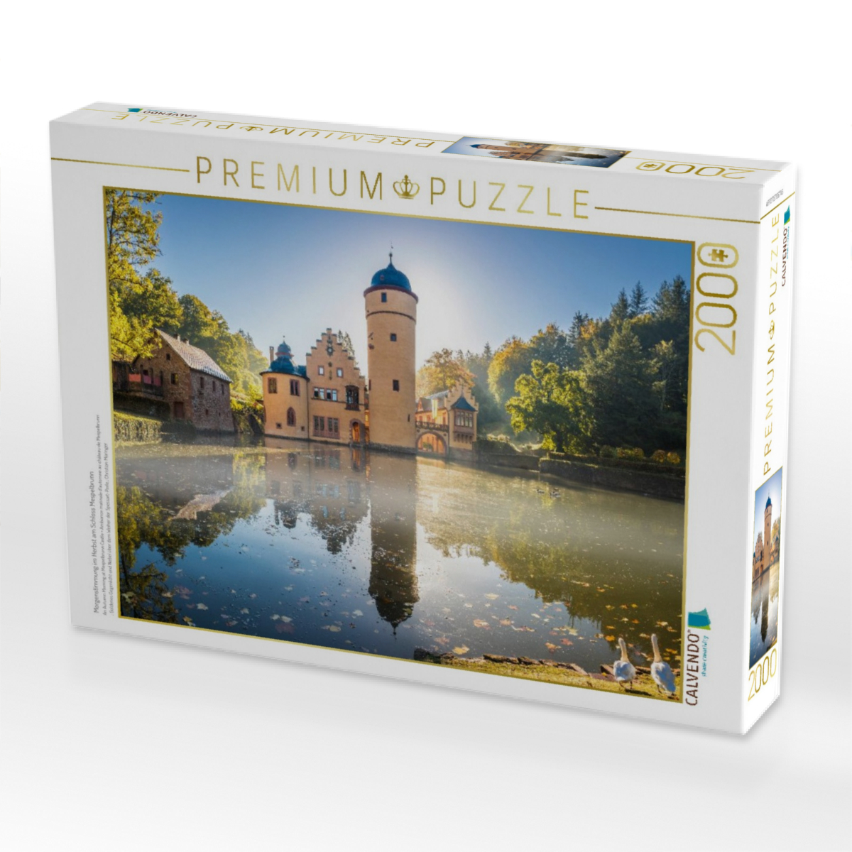 Morgenstimmung im Herbst am Schloss Mespelbrunn