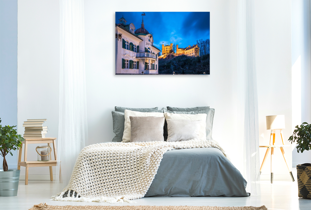 Jägerhaus und Schloss Hohenschwangau am Abend