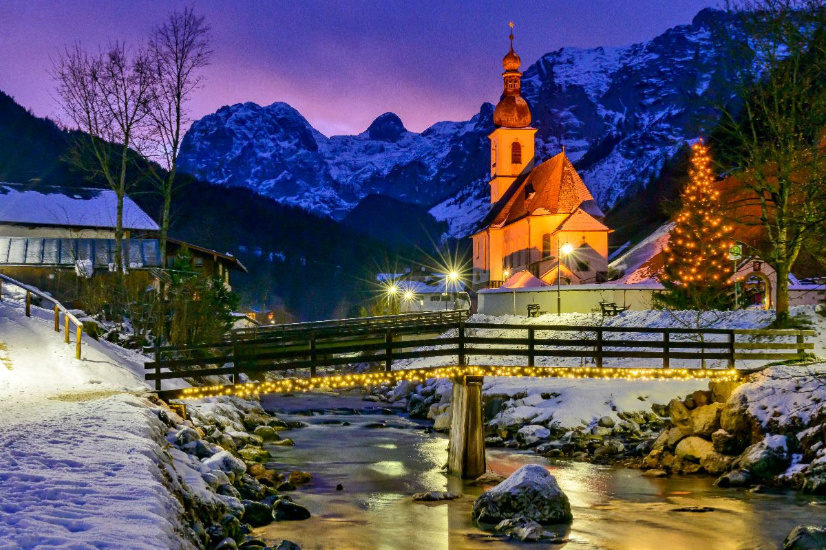 Weihnachtlicher Malerwinkel in Ramsau