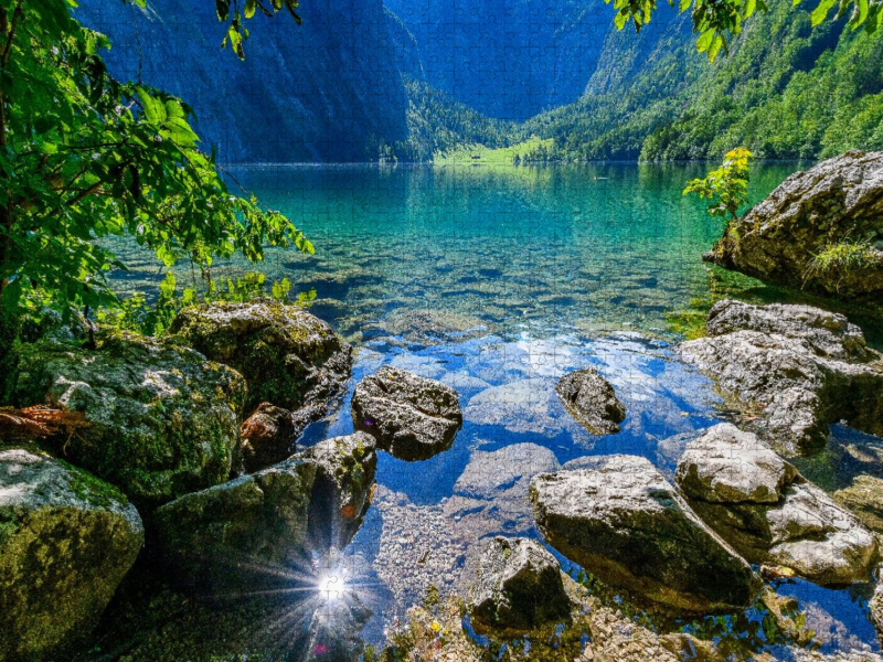 Obersee mit Fischunkelalm in der Ferne