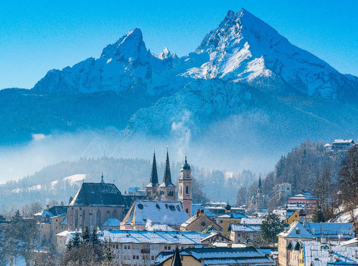 Zentrum von Berchtesgaden mit Watzmann