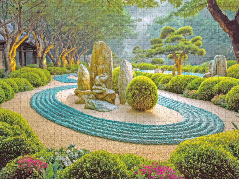 Zen - Illustrative Motive der Stille und Meditation