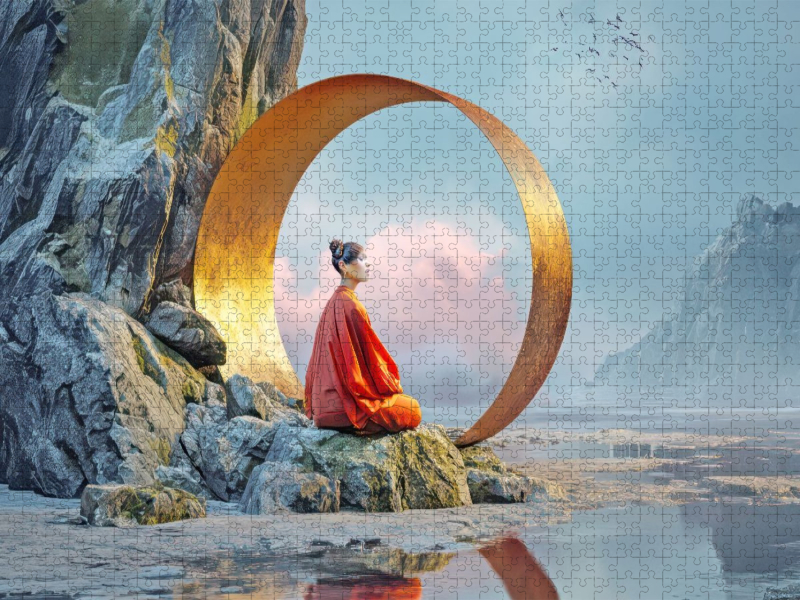 Zen - Illustrative Motive der Stille und Meditation