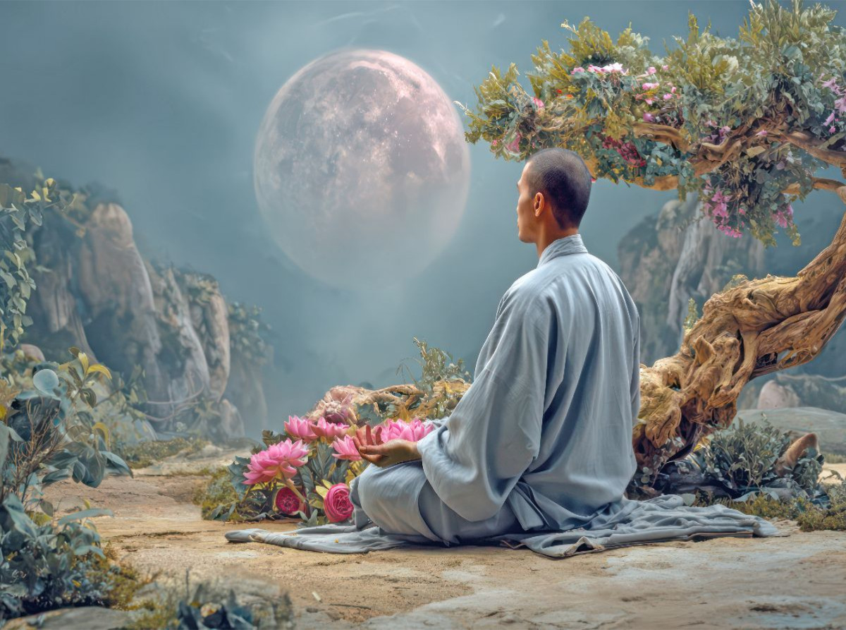 Zen - Illustrative Motive der Stille und Meditation
