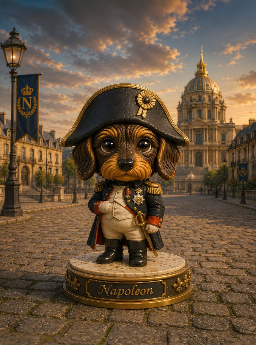 Dackel als Napoleon Bonaparte