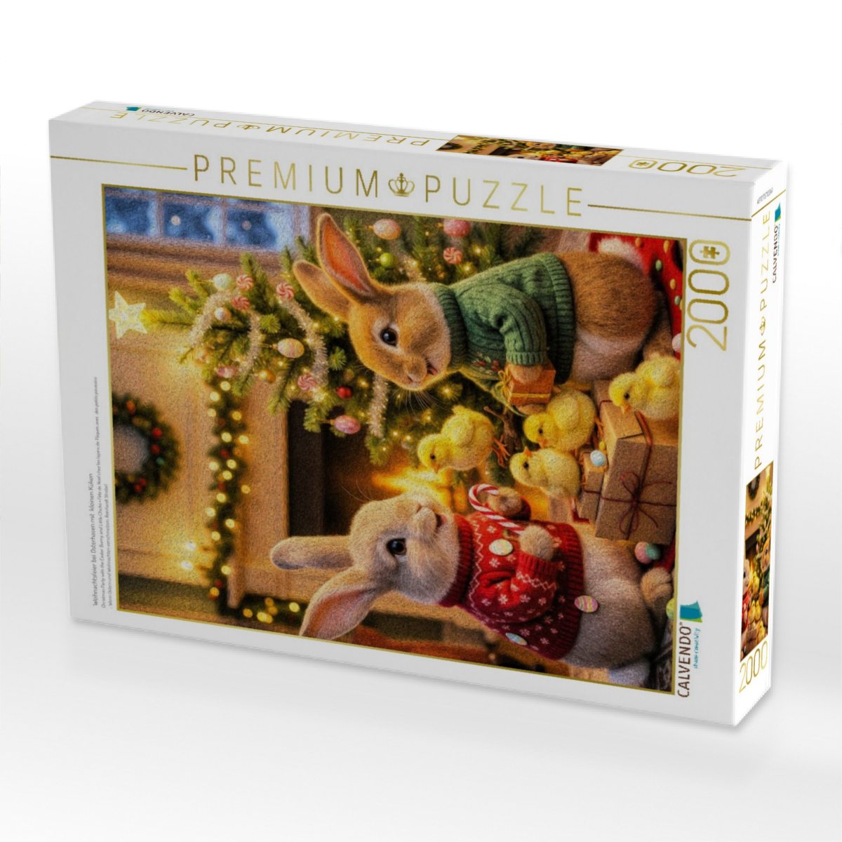 Weihnachtsfeier bei Osterhasen mit  kleinen Küken