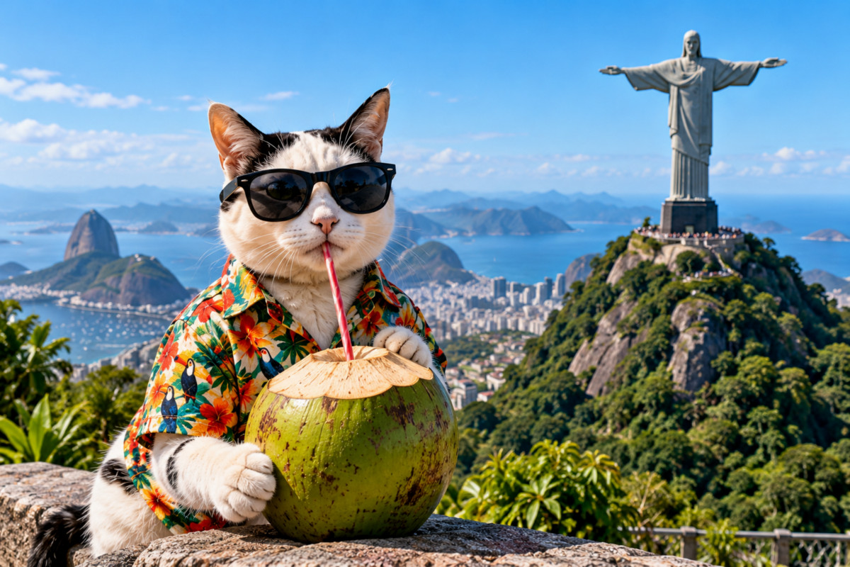Eine Katze in Rio de Janeiro