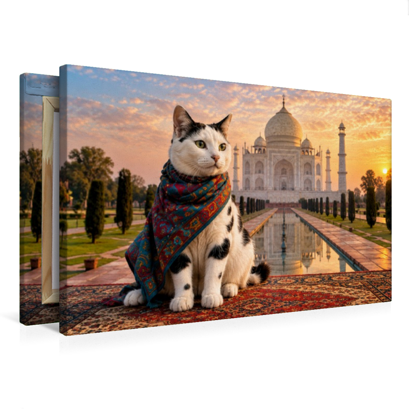 Indien - Eine Katze beim Taj Mahal