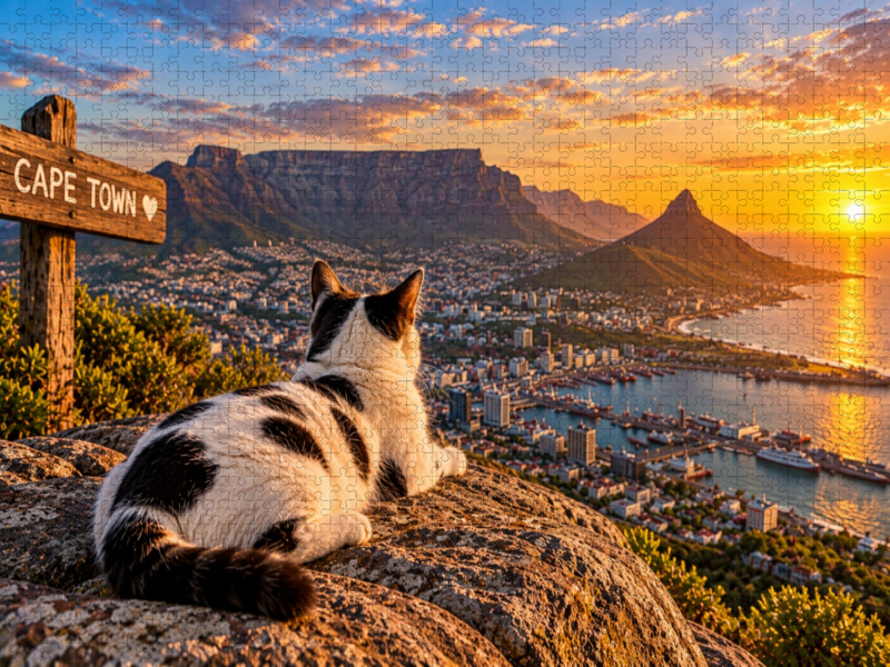 Eine Katze in Kapstadt