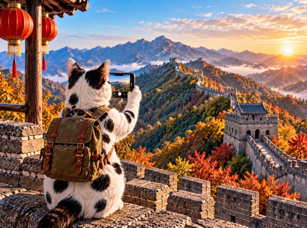 Eine Katze in China