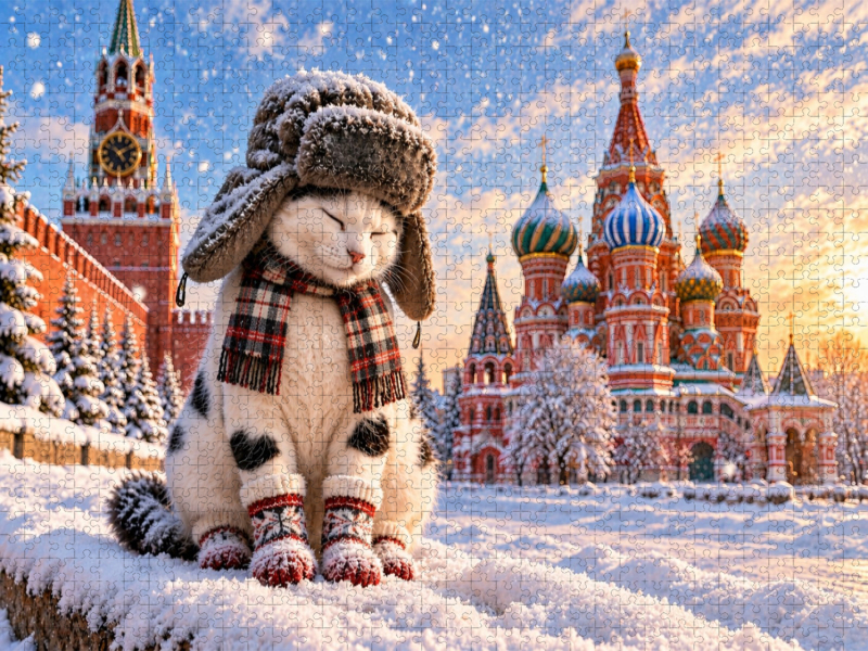Eine Katze in Moskau
