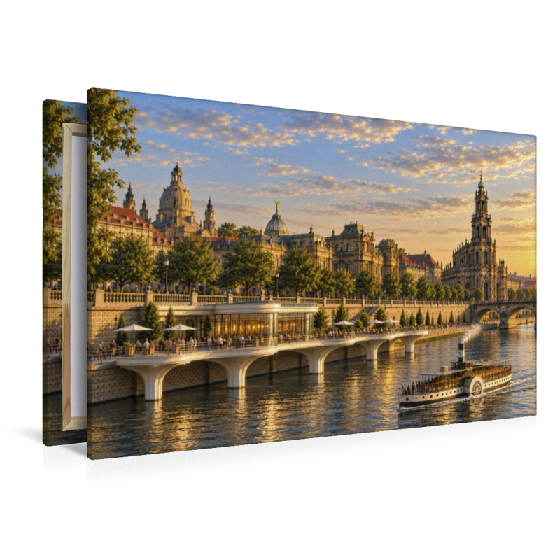 Dresden - Die Terrasse über der Elbe