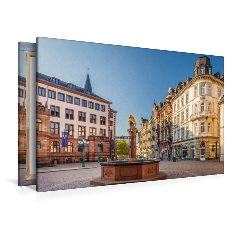 Marktbrunnen am Schlossplatz von Wiesbaden, Hessen