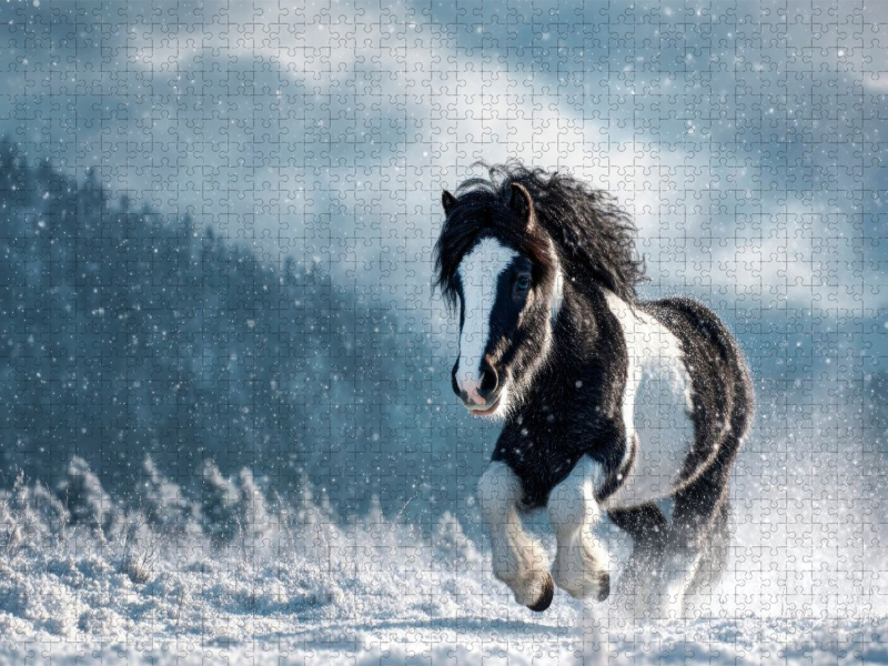 Shetlandpony - Freiheit im Winterlicht