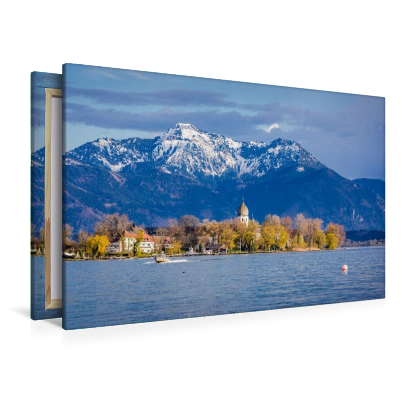 Blick zur Fraueninsel von Gstadt am Chiemsee