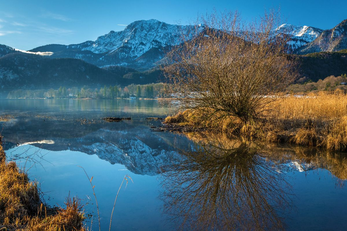 Kochelsee mit Blick zum Herzogstand (1.731 m)