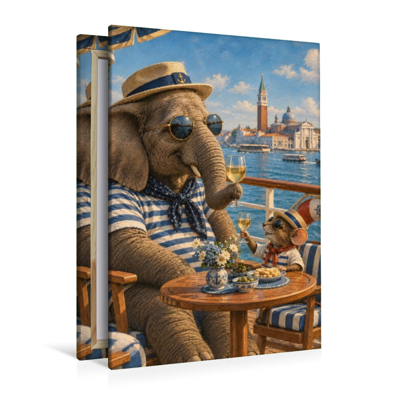 Maus und Elefant auf Kreuzfahrt vor Venedig