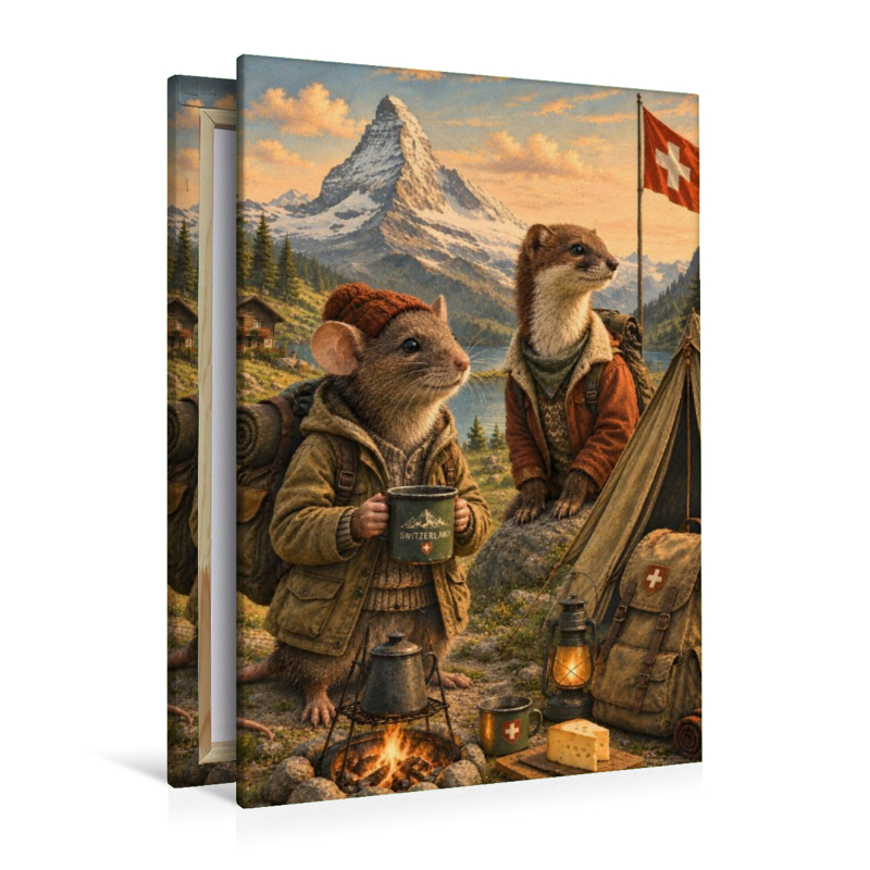 Ratte und Wiesel beim Campen in der Schweiz