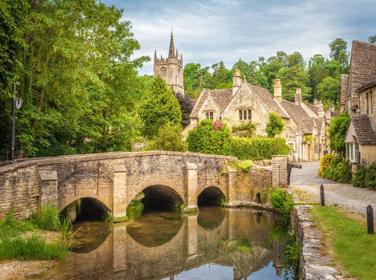 Das Dorf Castle Combe, Wiltshire, England