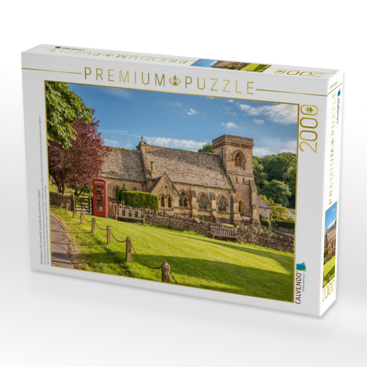 Kirchplatz im Dorf Snowshill, Cotswolds, Gloucestershire, England
