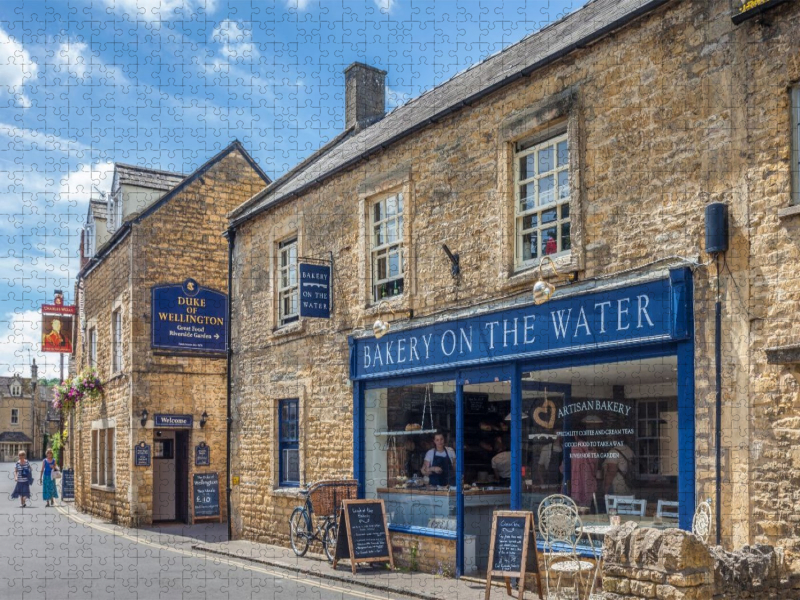 Altstadt von Bournton-on-the-Water, Cotswolds, Gloucestershire, England