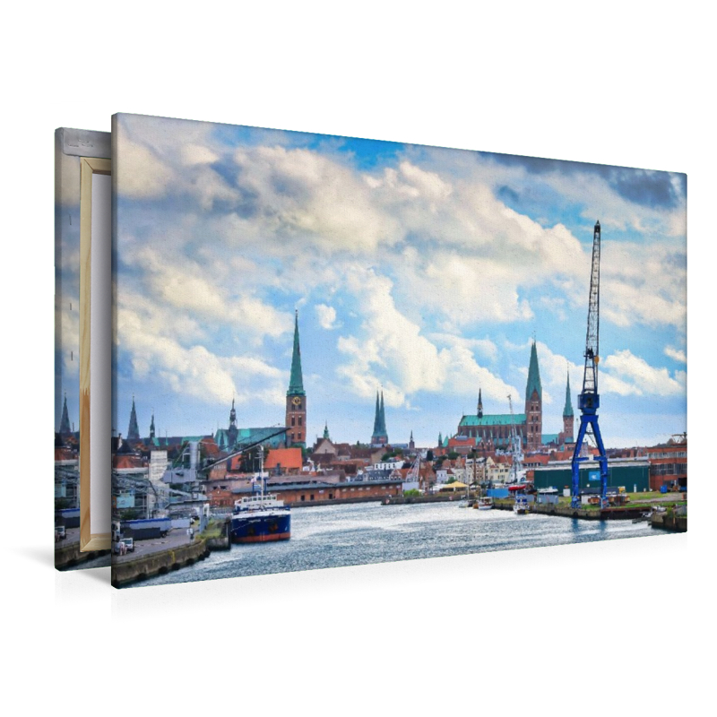 Blick auf die historische Altstadt Lübecks