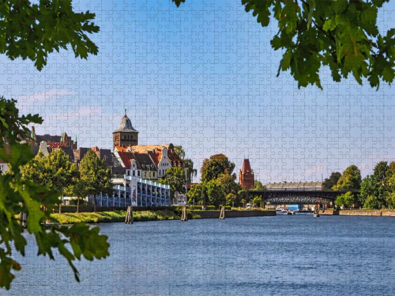 Stadthafen und Klughafen an der Trave in Lübeck