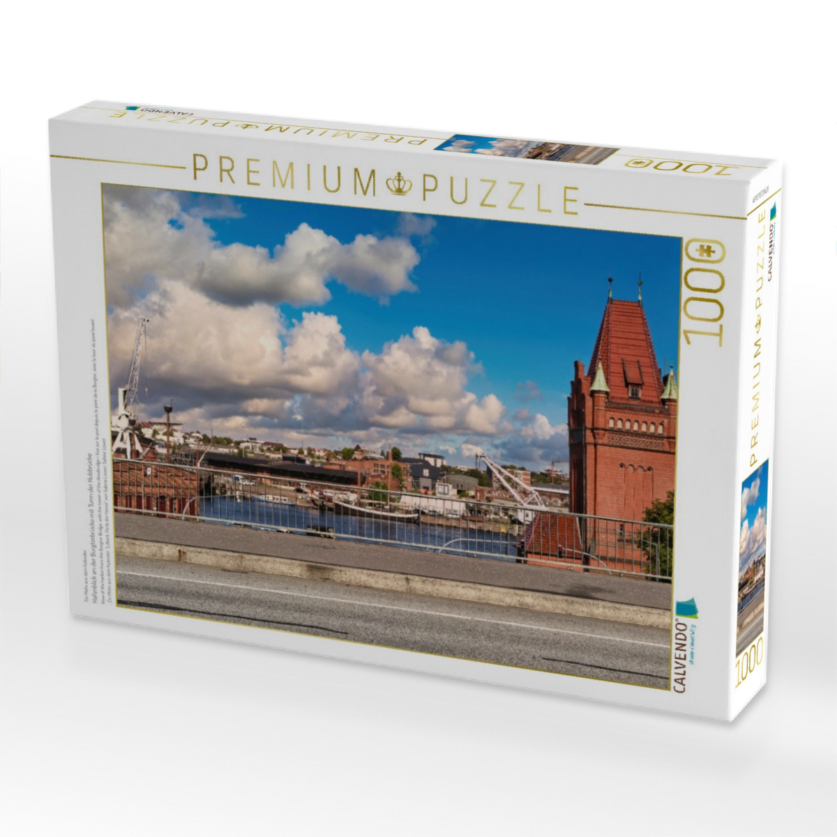 Hafenblick an der Burgtorbrücke mit Turm der Hubbrücke