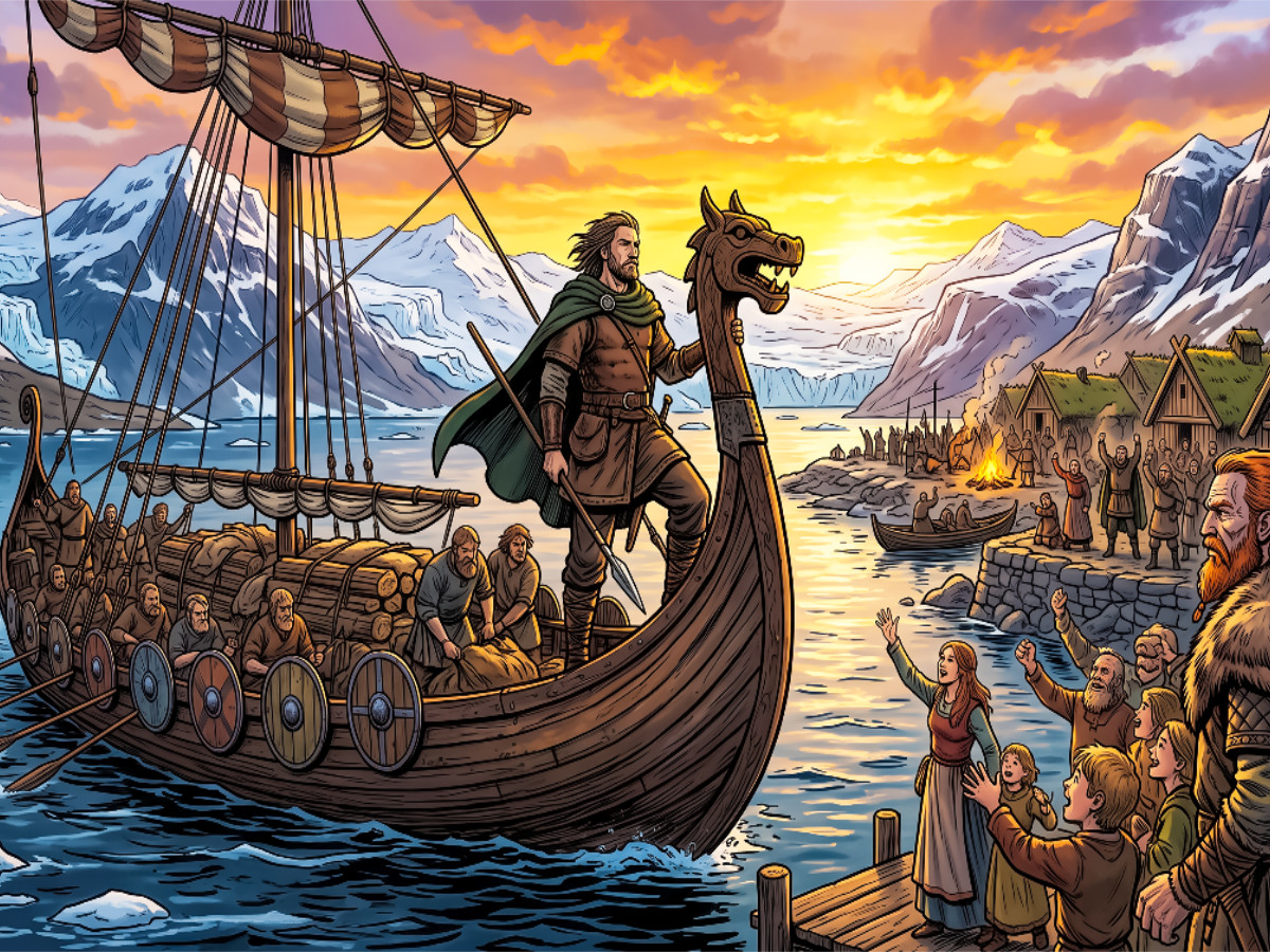 Leif kehrt als Entdecker heim