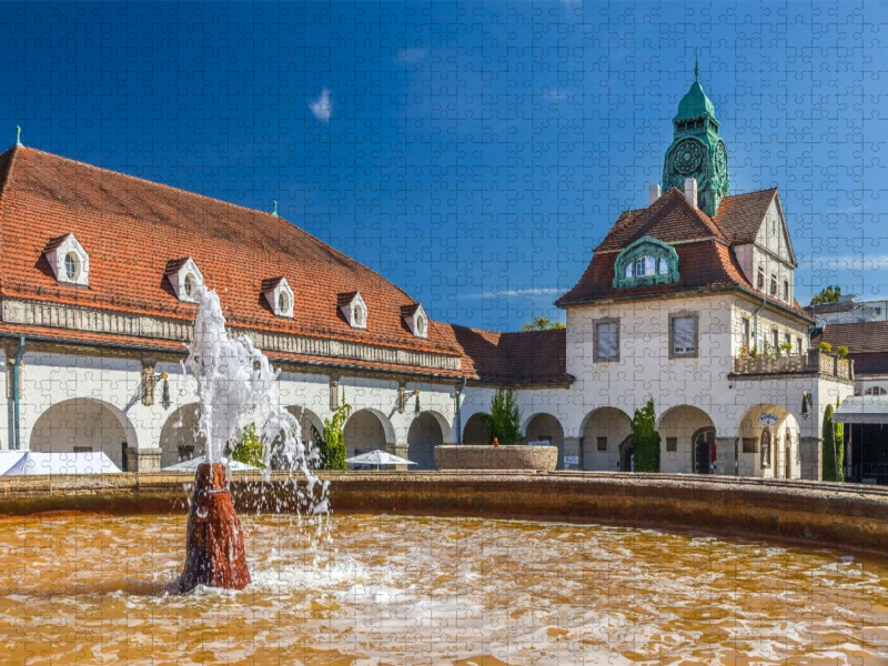 Brunnen im Sprudelhof von Bad Nauheim, Hessen