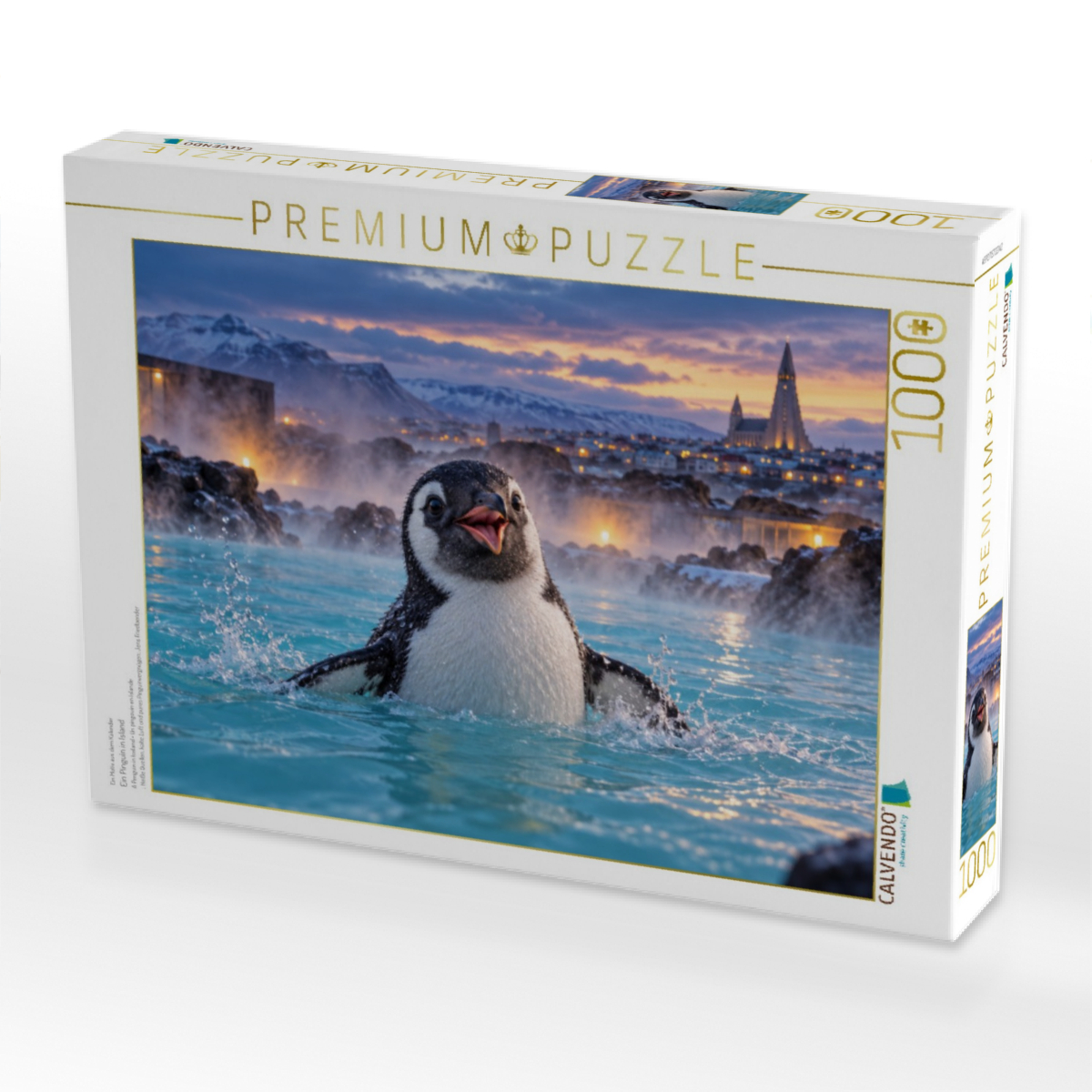 Ein Pinguin in Island