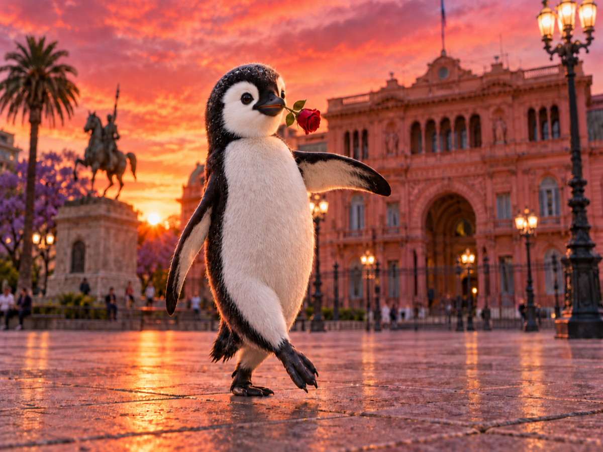 Ein Pinguin in Argentinien