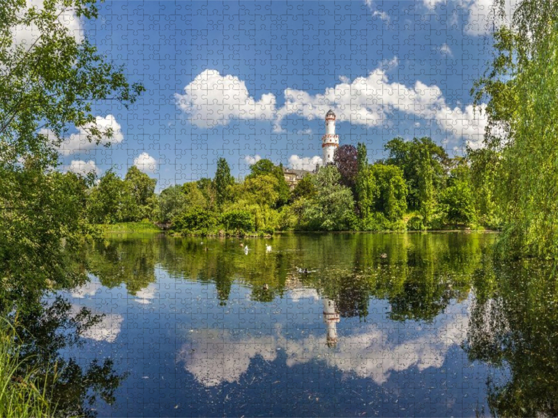 Weiher im Schloßpark von Bad Homburg vor der Höhe, Hessen