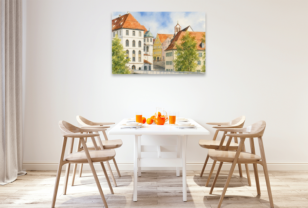 Innenstadt von Füssen im Bereich der Lechhalde