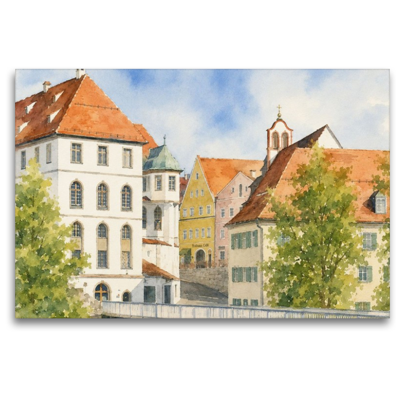 Innenstadt von Füssen im Bereich der Lechhalde