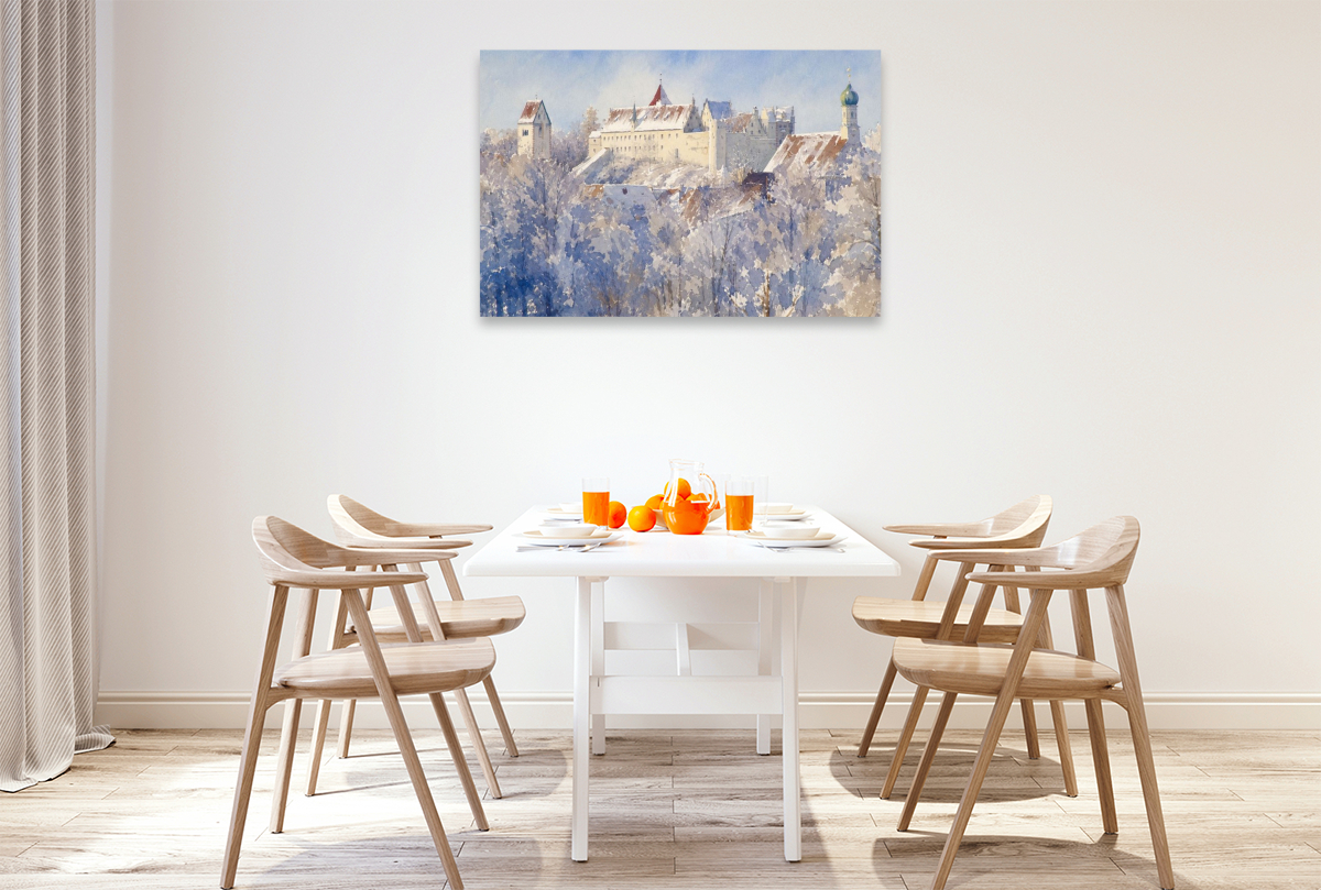 Hohes Schloß von Füssen im Aquarellstil