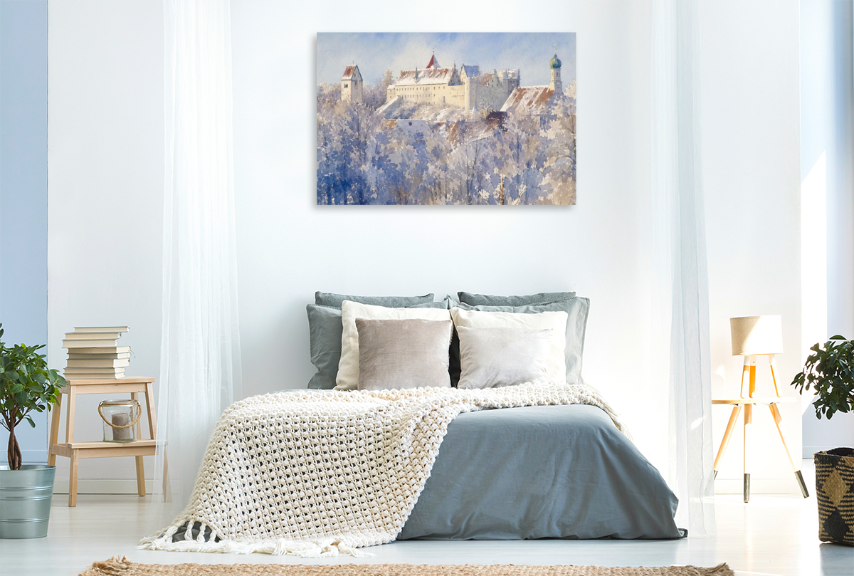 Hohes Schloß von Füssen im Aquarellstil