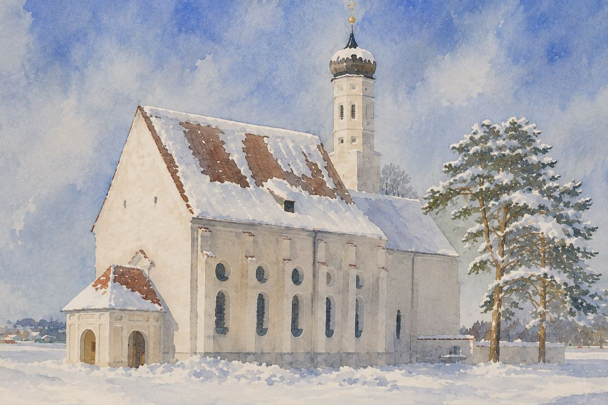 St. Colomann bei Füssen im Winter