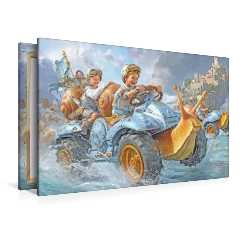 Rennen mit Schneckenwagen