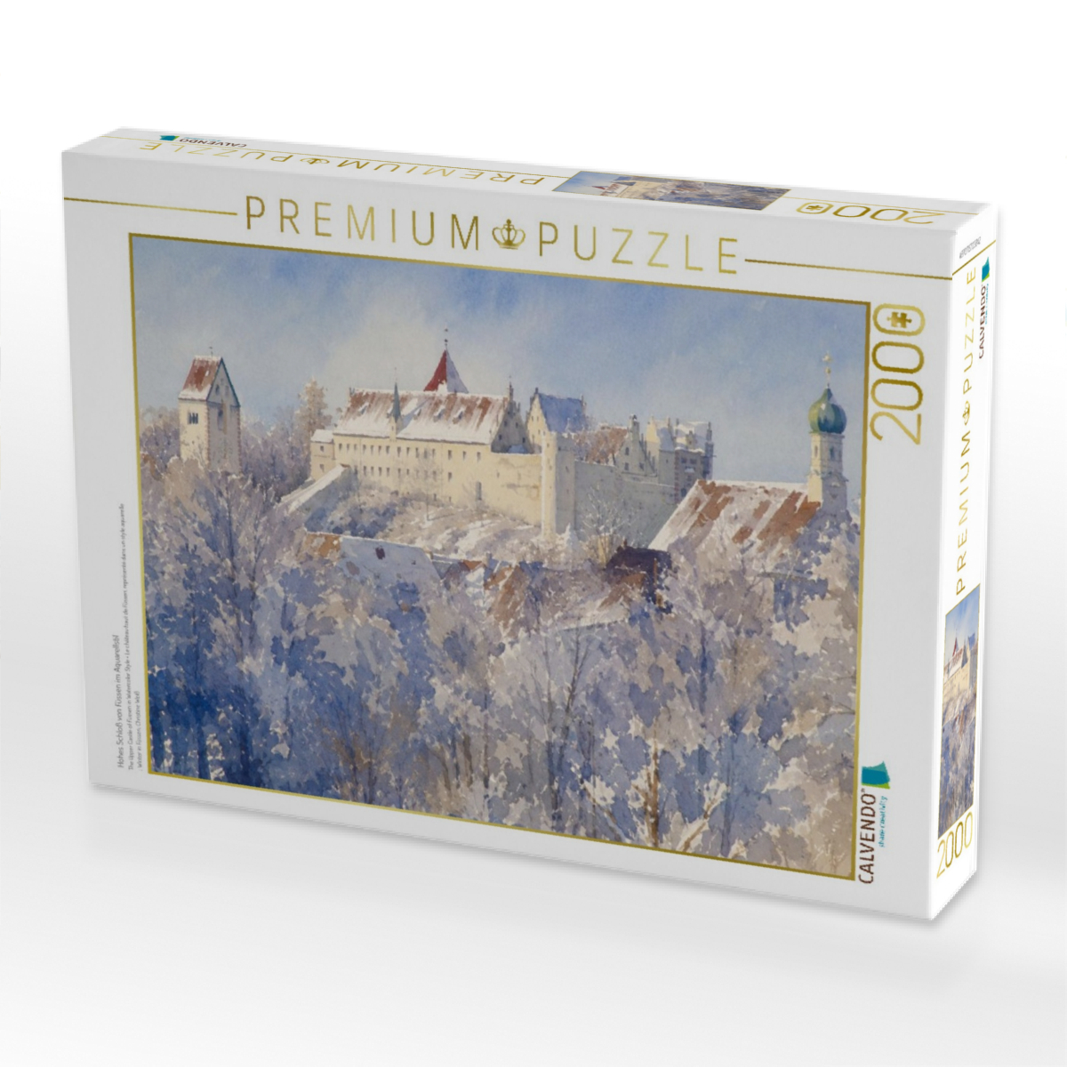 Hohes Schloß von Füssen im Aquarellstil
