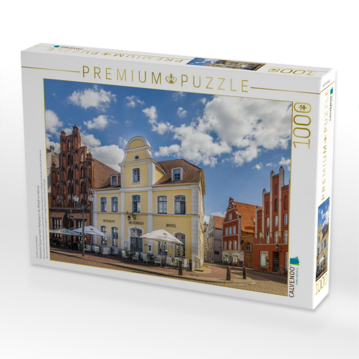 Historische Häuser auf dem Marktplatz in der Altstadt von Wismar