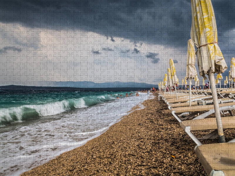 Baden am goldenen Horn (Zlatni Rat) auf der Insel Brac