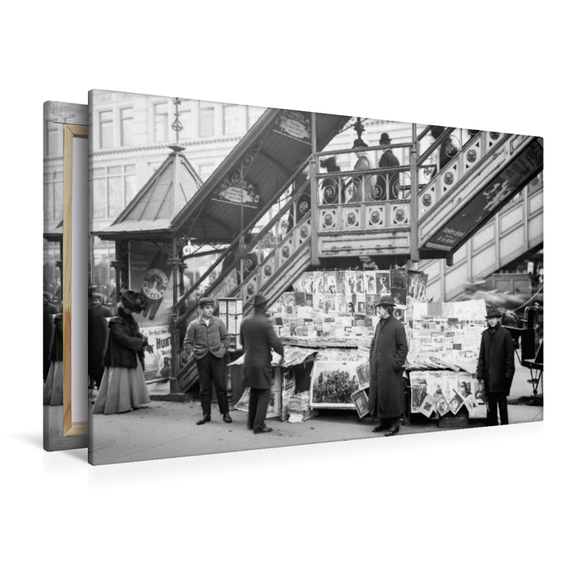 Historic New York: Characteristic sidewalk newsstand, Manhattan, 1902