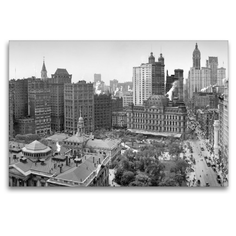 Historic New York: Broadway, City Hall Park, the Singer, Park Row, ca. 1908
